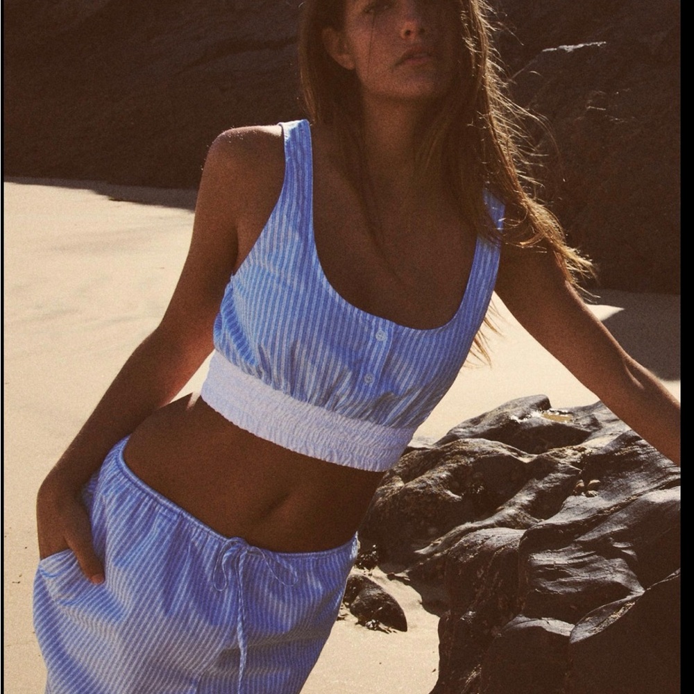 NWT Zara Blue and White Striped Set